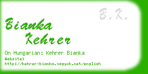 bianka kehrer business card